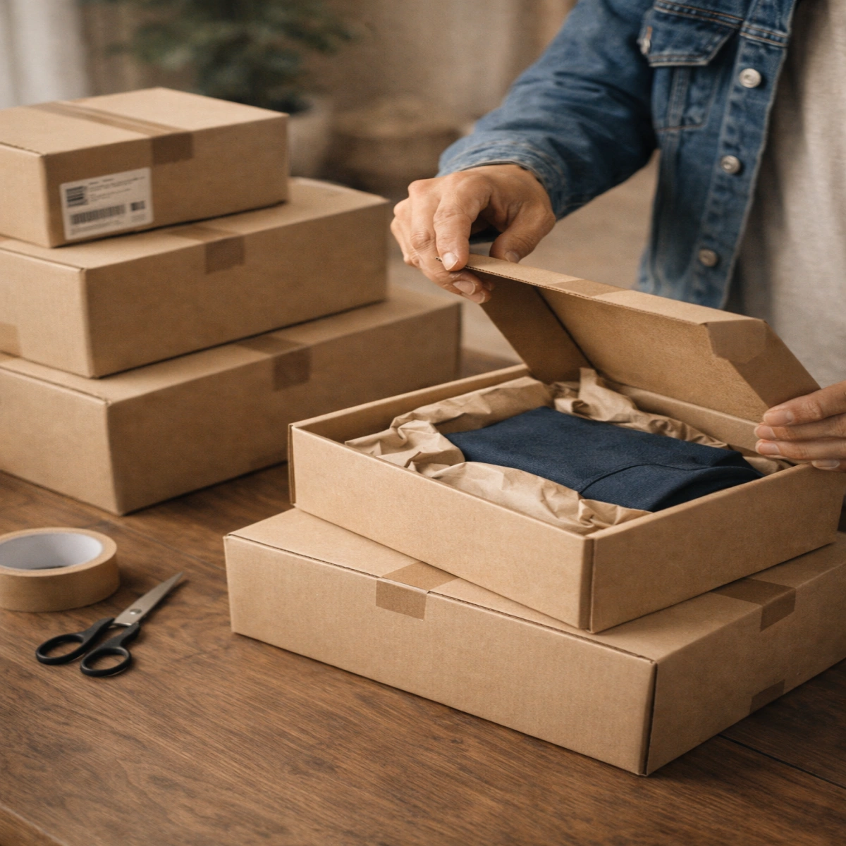 People shop online, Pack2You consolidate items